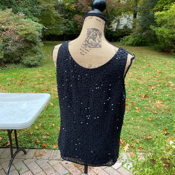 Talbot silk beaded top with side zipper - Picture 5 of 6